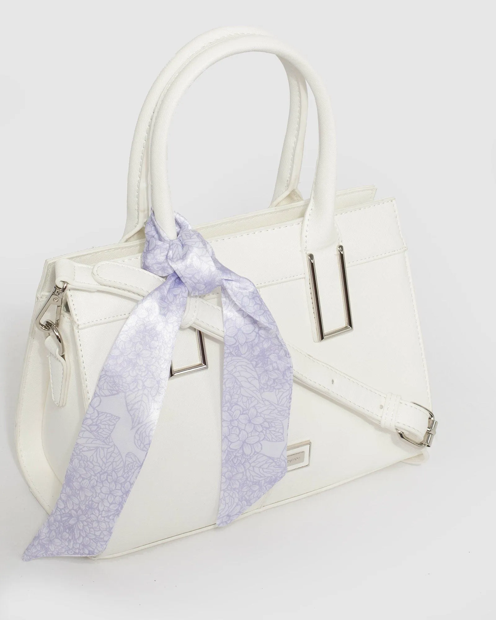 White Stef Scarf Mini Bag