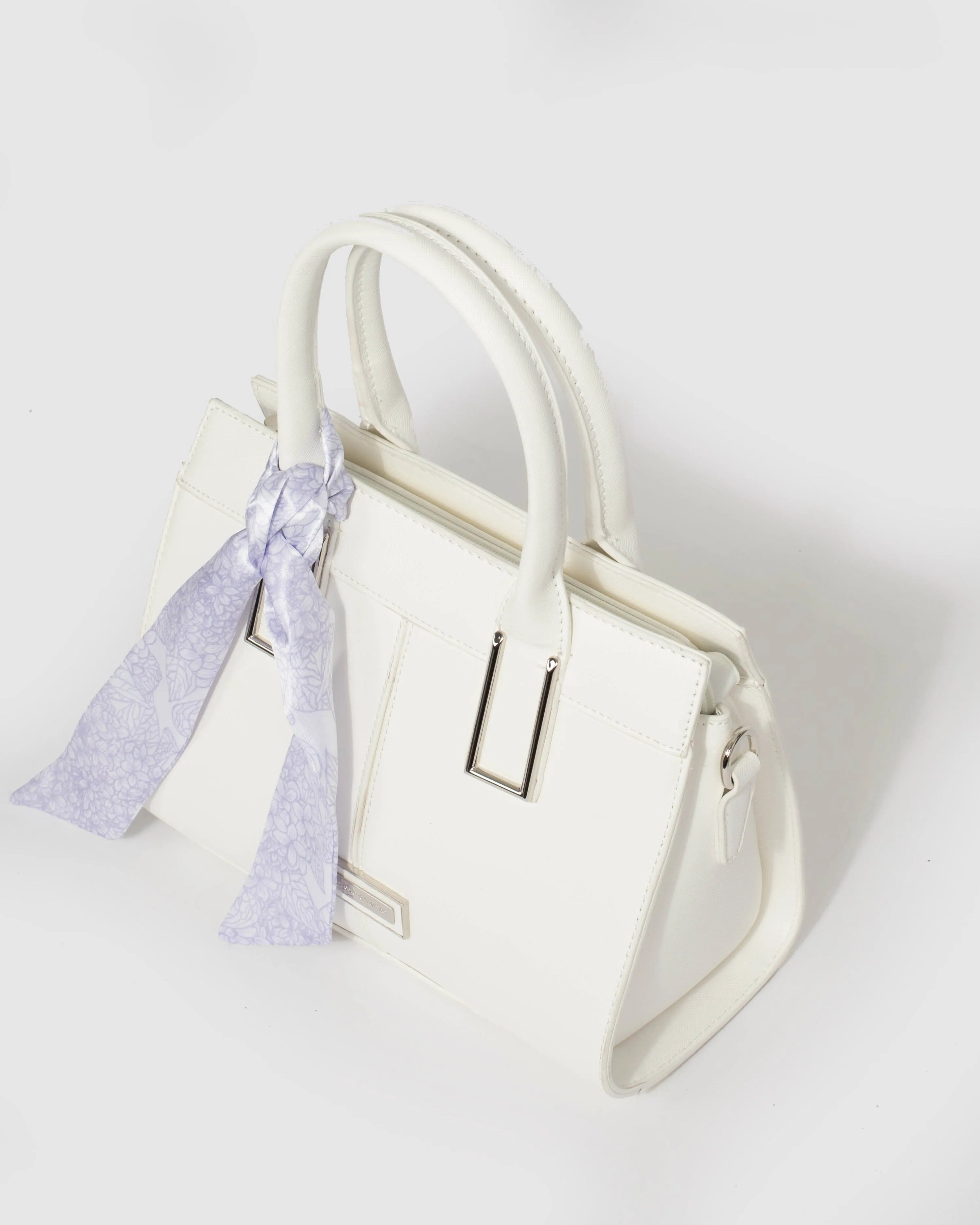 White Stef Scarf Mini Bag