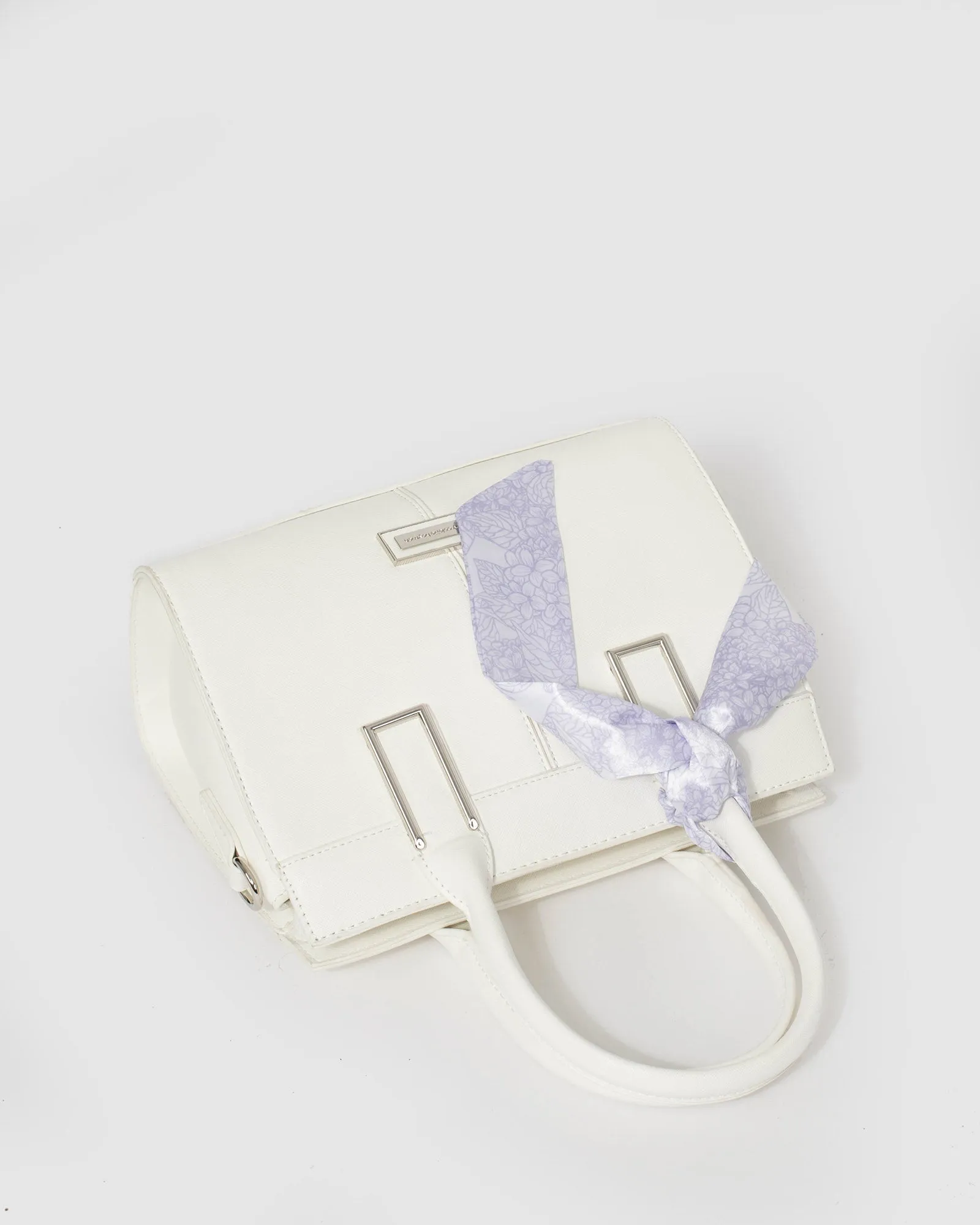 White Stef Scarf Mini Bag