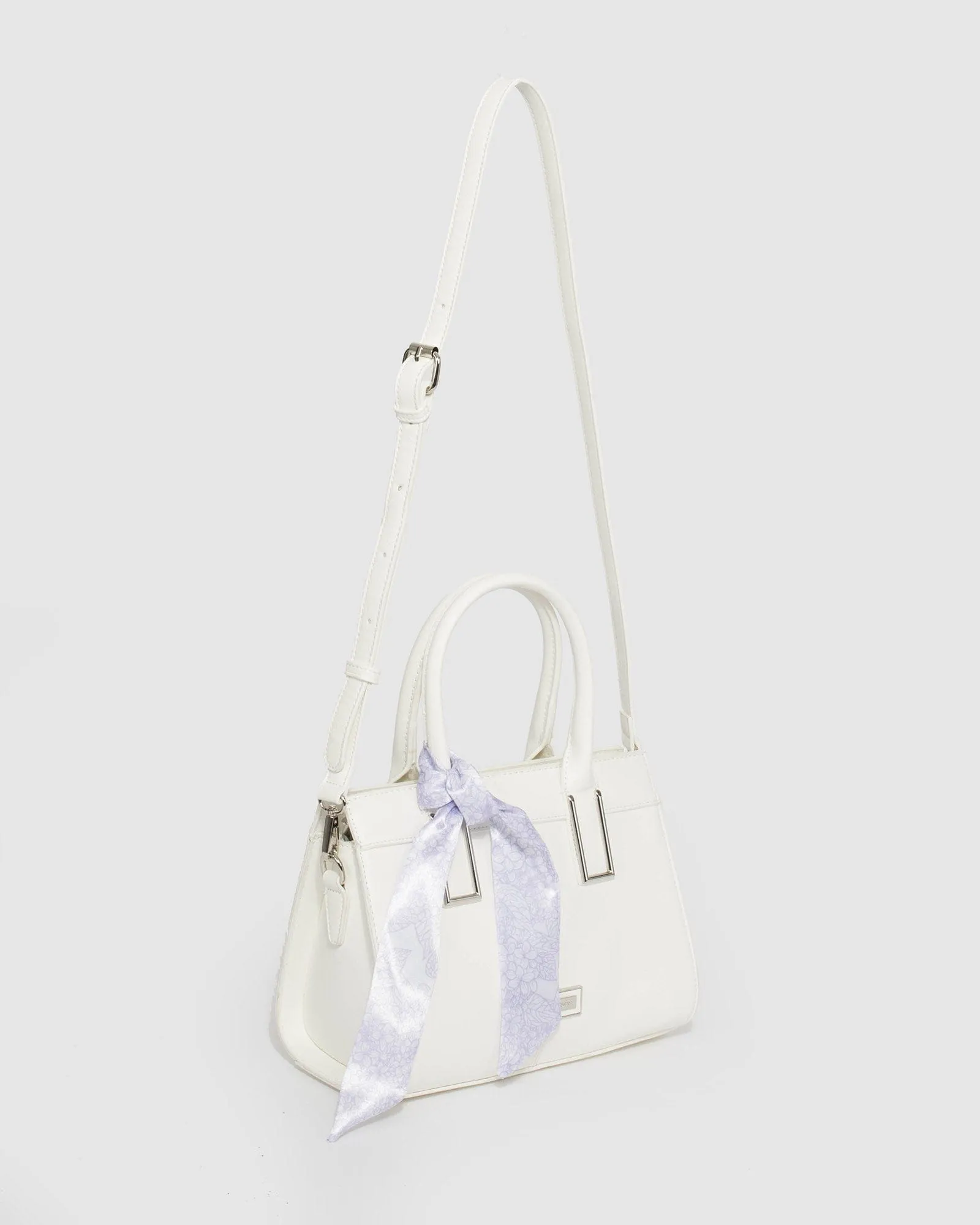 White Stef Scarf Mini Bag