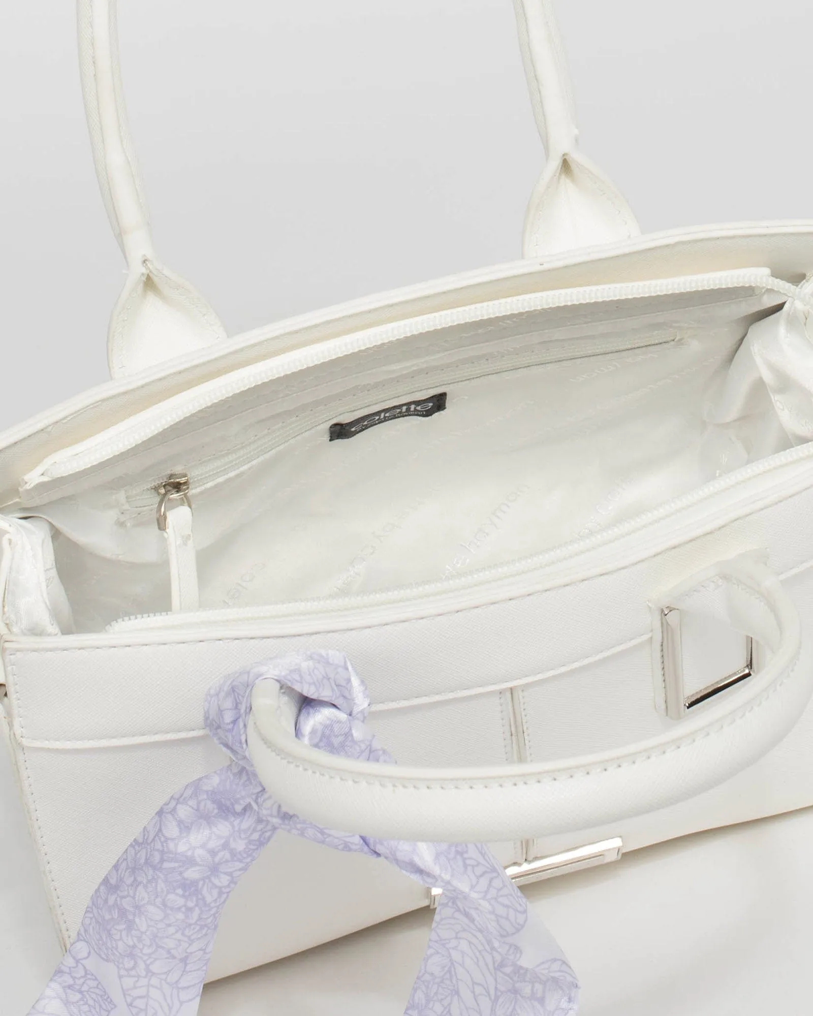 White Stef Scarf Mini Bag