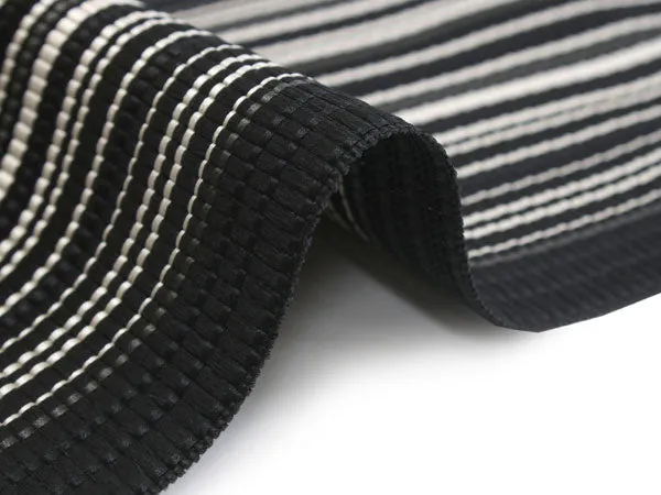 Women's Silk HAKATA-ORI Kimono Nagoya Obi Belt With Tailoring - Black